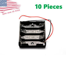 10 Pcs 4X AA Series 6V Battery Holder Case Box w/ Wire Leads US (10 Pack) picture