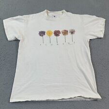 Vintage 1995 Planet Earth “ Flowers” T-Shirt White Tee Size Large Made In USA picture