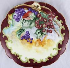 T&V Limoges Tressemann & Vogt Hand Painted Grape Charger Platter 12-3/4