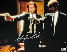 John Travolta Signed 11x14 Pulp Fiction Gun Photo Beckett BAS picture