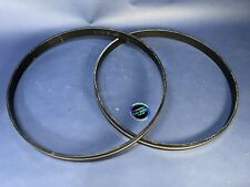 24” Vintage Ludwig Bass Drum Hoops (brushed Gold) Minty picture