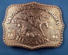 Vintage Belt Buckle - 1986 Hesston National Finals Rodeo picture