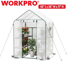 WORKPRO Outdoor Walk-in Greenhouse Large 3 Tier 8 Shelves Gardening Green Houses picture