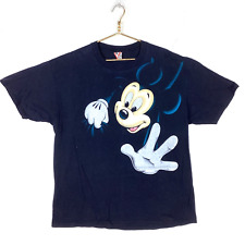 Vintage Mickey Mouse T-Shirt 2XL Black Made In Usa Disney 90s picture