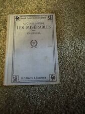 RARE VINTAGE LES MISERABLES BY VICTOR HUGO EDITED FLORA CAMPBELL DC HEATH 1927 picture