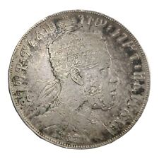ETHIOPIA Menelik II 1889 ( 1897 ) A 1 Birr Silver Large Crown Sized Coin 3N picture