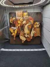Irwin H. Brown Original Rabbis Judaica Wood 3D Wall Sculpture Jewish Art Vintage picture