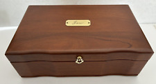 Beautiful Vintage Velvet-Liined Wooden Jewelry Chest - 14