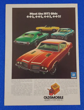 1972 OLDSMOBILE 4-4-2 CUTLASS SUPREME ORIGINAL PRINT AD AMERICAN MUSCLE CAR LOT picture
