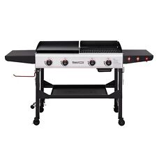 Royal Gourmet 4-Burner Portable Grill Griddle Combo Propane Gas Outdoor BBQ picture