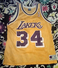 Champion LA Lakers Shaquille O'Neal #34 Mens Jersey Tank Size 40 VTG Shaq picture