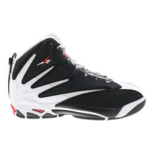 Reebok The Blast Mens Black Leather Lace Up Athletic Basketball Shoes picture