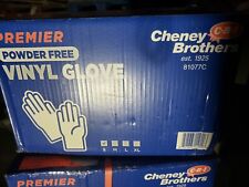 CHENEY BROTHERS PREMIER POWDER FREE VINYL GLOVES FOOD GRADE SMALL 1,000 CASE BOX picture