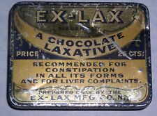 Ex-Lax-A Chocolate Laxative tin~Ex-Lax Mfg. Co.,NY~Antique Tin, Pat'd 1906 picture