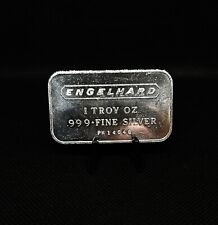 Engelhard Silver Bar 1 Oz .999 Fine Vintage Silver- Horizontal  picture