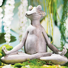 Meditating Yoga Frog Garden Sculpture picture