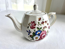 Ellgreave Pottery Vintage England Teapot Rose #894C Wood & Sons picture