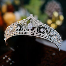 Vintage silver Crown Tiara real metal gift birthday diadem birthday bridal picture