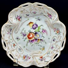 Helena Wolfsohn Dresden Hand Painted Dresden Flower Compote picture