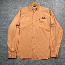 Southern Marsh Mens Orange Long Sleeve Vented Button Down Performance Shirt SZ M picture