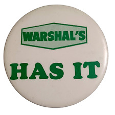Vtg Warshal's Has It Sporting Goods Seattle WA Advertising Pinback Button 2 1/2