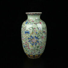 Chinese old porcelain green enamel color white gourd bottle vase picture