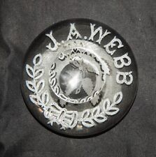Vintage J.A. Webb Glass Paperweight picture