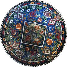 Large Turkish Bowl, 12 Inch Centerpiece, Handmade Bowl, Countertop Fruit Bowl. picture