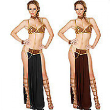 Princess Leia Slave Cosplay Costume Sexy Halloween Carnival Dress Bra Outfit picture