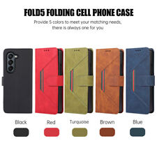 Vintage Luxury PU Leather Folio Phone Case For Samsung Galaxy Z Fold 5/4/3/2 picture