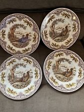 4 Royal Stafford New Victorian English Homeland Pheasant Dinner Plate 11” picture