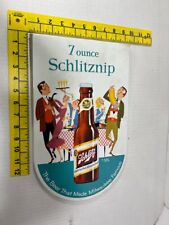 1957 Schlitz  Schlitznip Tin Beer Embossed Sign Back Bar Milwaukee WI Polka 🔥 picture