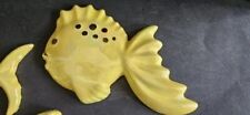 Vintage Mid Century Chalkware Fish, Seahorse, And Bubbles T-H  picture