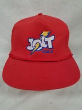 Vintage Jolt Cola Red Rope Hat Cap Snapback 90s Embroidered picture