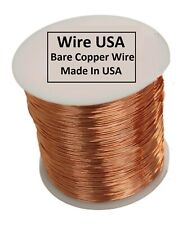 Bare Copper Round Wire 2 Lb. Spool Choose Gauge,  ( Half Hard ) Solid Copper picture