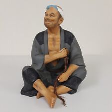 Vintage Hakata Urasaki Ceramic Sculpture Doll Fisherman  Japanese Figural picture
