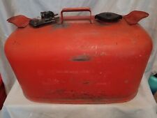 Vintage OMC 6 Gallon Outboard Motor Boat Gas Can Fuel Tank 3 Prong with Gauge picture