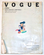 VOGUE magazine January 1951   New Fashion Timetable distress picture