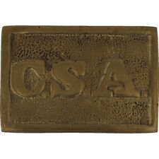 Brass Cs Csa Civil War Confederate States Army Military Vintage Belt Buckle picture