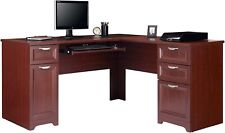 Realspace Magellan Collection L-Shaped Desk, Classic Cherry Item # 475958 NEW picture