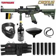 Maddog Tippmann Cronus Tactical Titanium HPA Paintball Gun Starter Package Olive picture