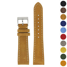 StrapsCo Mens Suede Leather Watch Band Strap 16mm 18mm 19mm 20mm 21mm 22mm 24mm picture