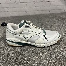 Vintage 1980s 1990s Mizuno Low Top Tennis Sneakers Shoes, White Green Sz 10 picture
