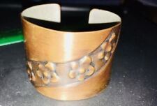 Vtg/Antq REBAJES Copper flower cuff/bracelet - abt 2 1/8