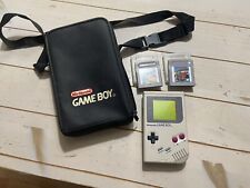 Original Nintendo Gameboy DMG-01 W/ Carrying Case & 2 Games TESTED & WORKS picture