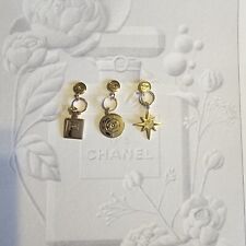 CHANEL Holiday Charm Set of 3 Novelty Rare CHARM MOON / STAR / PARFUM 3pcs set picture