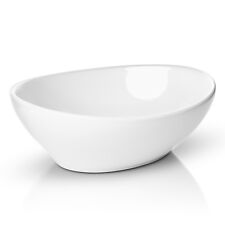 Modern Ceramic Vessel Sink - Bathroom Vanity Bowl -Small Oval White picture