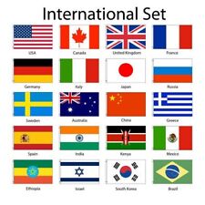 Set of 20 International Country Flags Set of International Flags 2x3 ft Flags-R3 picture