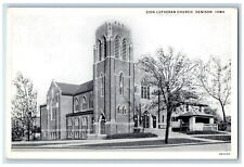 Denison Iowa Postcard Zion Lutheran Church Building Exterior View c1920 Antique picture