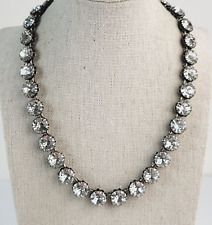 Stella & Dot Silver-Tone 33-Prong Clear Crystal Necklace  17 Inch Retired picture
